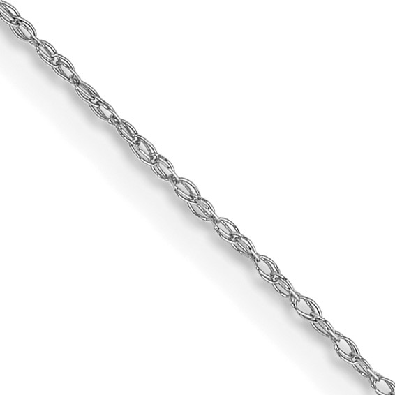 14k White Gold .5 mm (CARDED) Cable Rope Chain