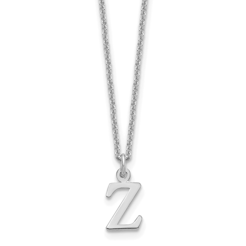 10KW Cutout Letter Z Initial Necklace