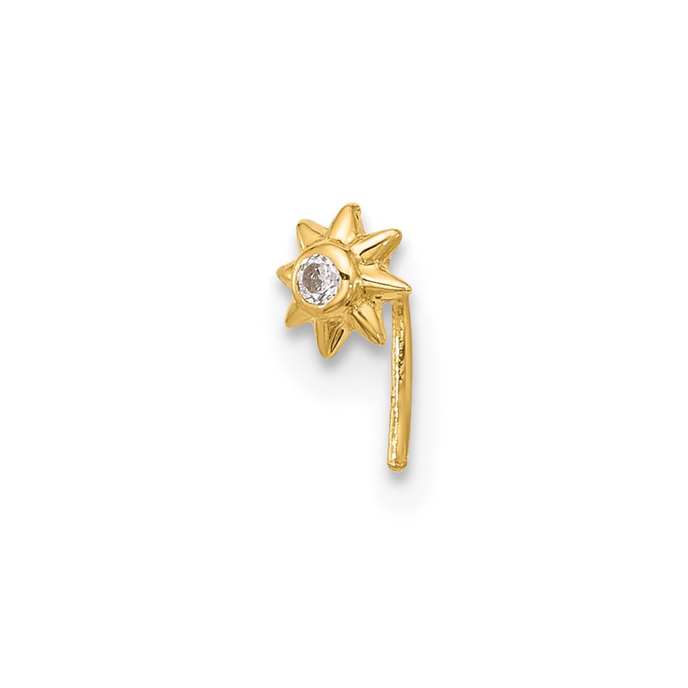 14k CZ Sun Nose Stud
