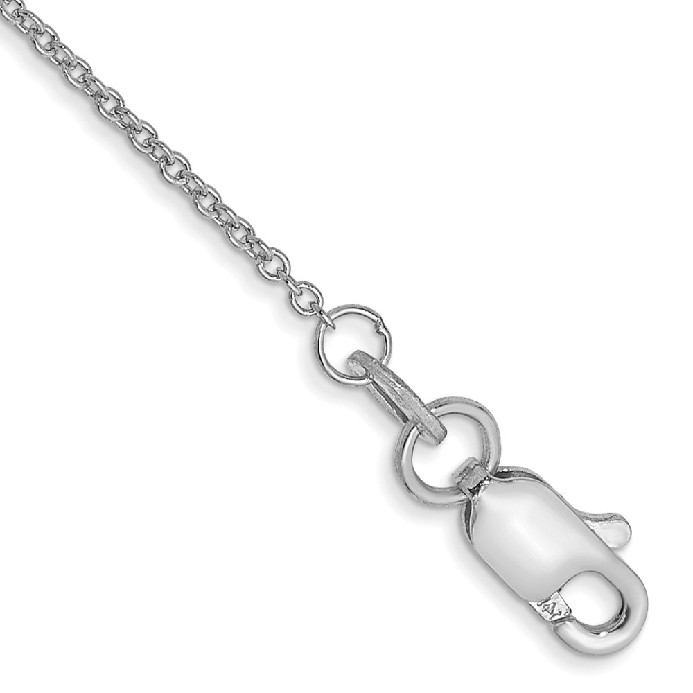 14k WG 1mm Cable Chain Anklet