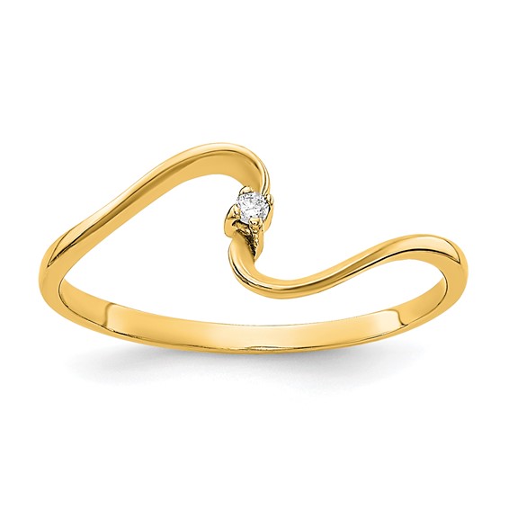 14k AA Fancy Diamond ring