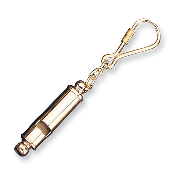 Brass Whistle Key Ring
