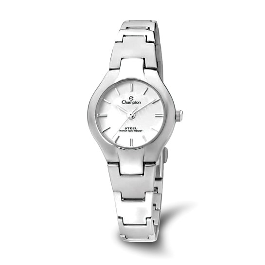 Champion Glamour Stainless Steel White Dial Watch