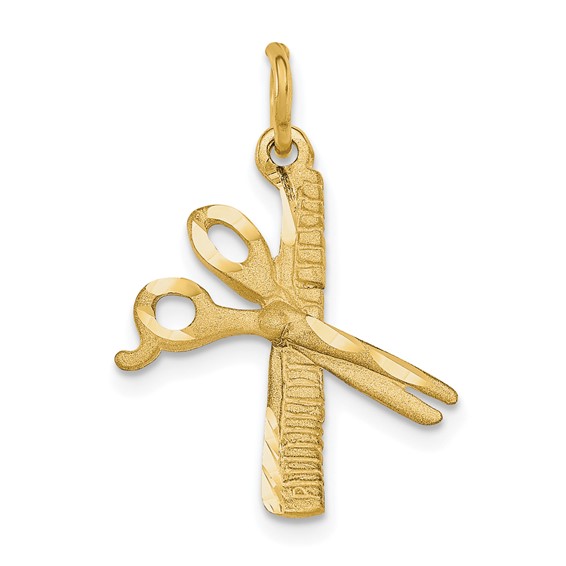 10KY Comb and Scissors Charm