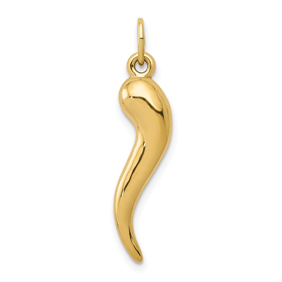 14KY 3D Italian Horn Charm