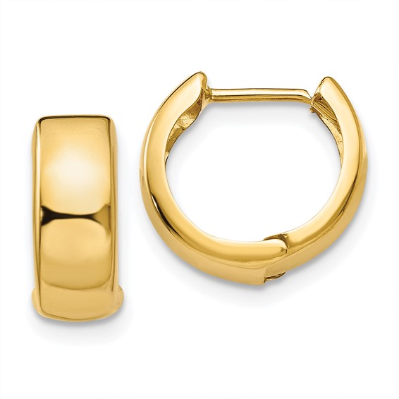 14ky Hinged Hoop Earrings